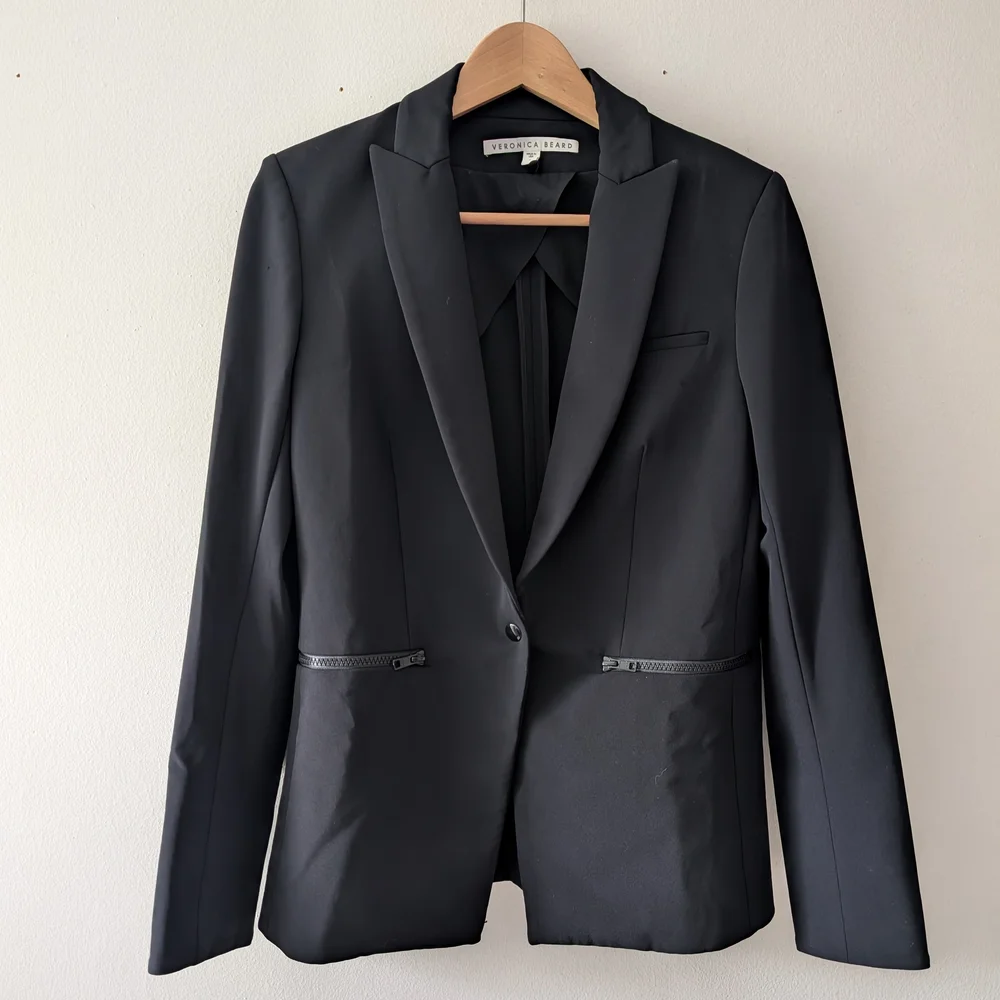 Veronica Beard Black Iconic Scuba Dickey Jacket Blazer Size 4 - Picture 5 of 13